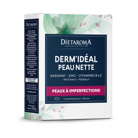Derm'idéal peau nette – Peaux à imperfections - Compléments alimentaires Diétaroma