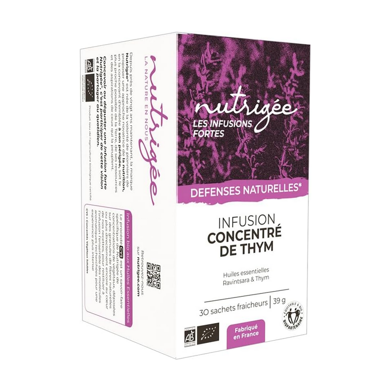 Infusion concentré de thym 30 sachets – Défenses naturelles - Nutrigée Infusions fortes Finistère