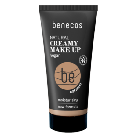 Fond de teint crème caramel 30ml – Matifie, nourrit et hydrate  – Cosmétiques Benecos Finistère
