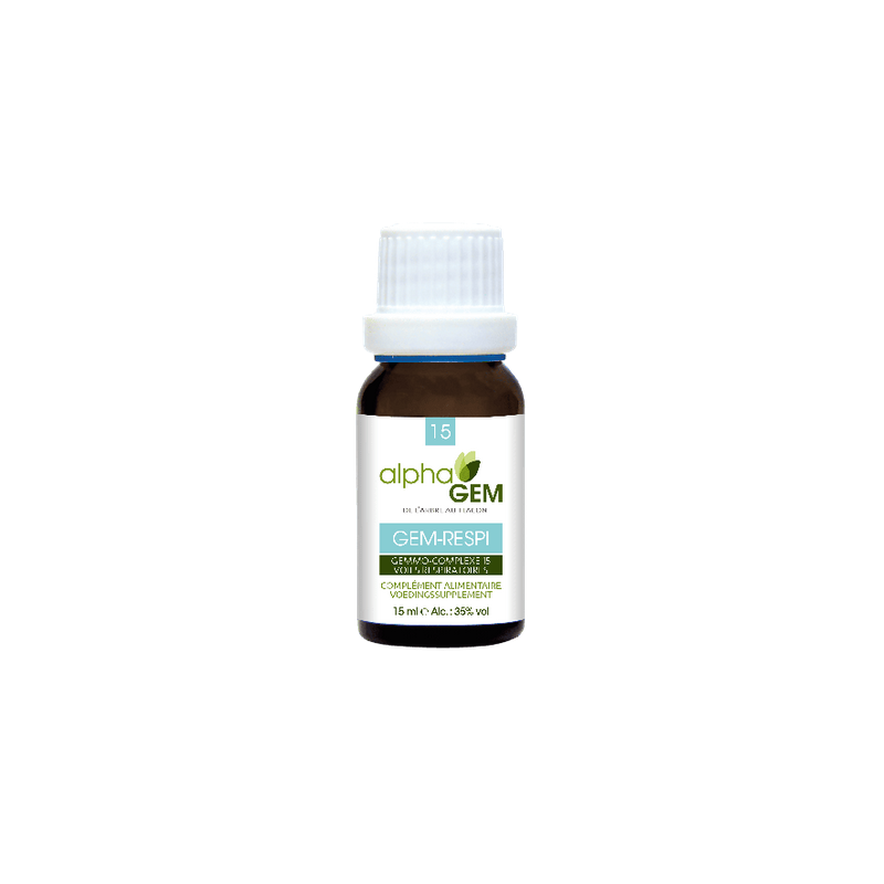 Alphagem n°15 Gem-Respi 15ml – Voies Respiratoires - Gemmothérapie Alphagem Finistère