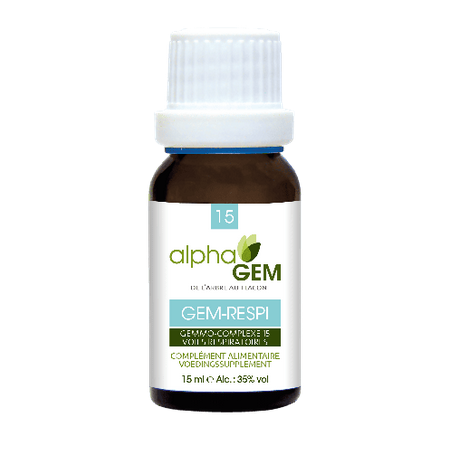 Alphagem n°15 Gem-Respi 15ml – Voies Respiratoires - Gemmothérapie Alphagem Finistère