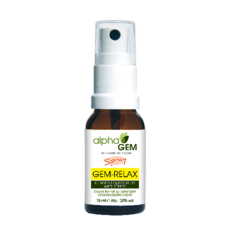 Gem-Relax n°03 15ml Spray – anti-stress, équilibre émotionnel, harmonie intérieure - gemmothérapie Alphagem Finistère