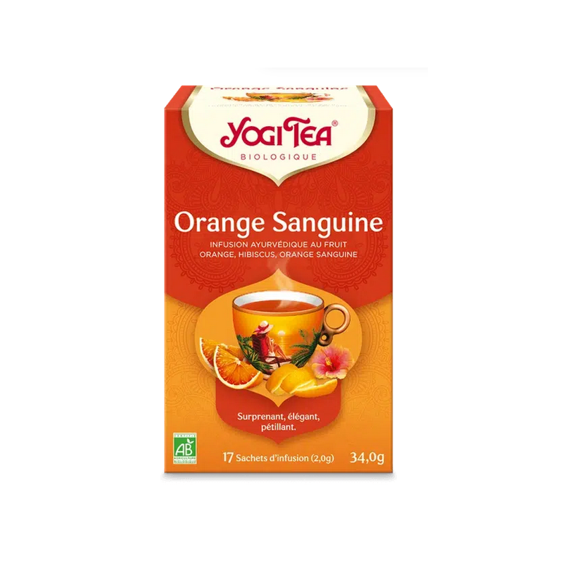 Yogi Tea Orange Sanguine 17 sachets – Fruits oranges, hibiscus, orange sanguine – Yogi Tea Finistère