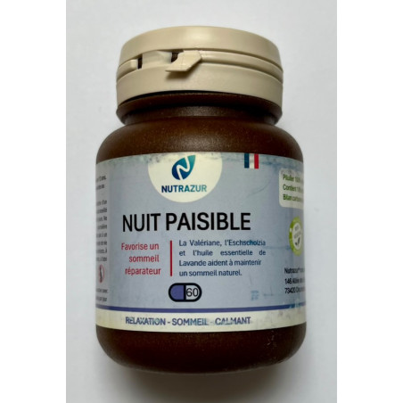 Nuit paisible 60 gélules de Nutrazur