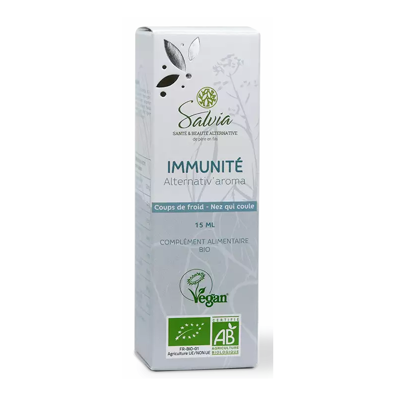Alternativ'aroma Défenses hiver 15ml Salvia nutrition, coups de froid, nez qui coule, frissons…