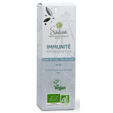 Alternativ'aroma Défenses hiver 15ml Salvia nutrition, coups de froid, nez qui coule, frissons…
