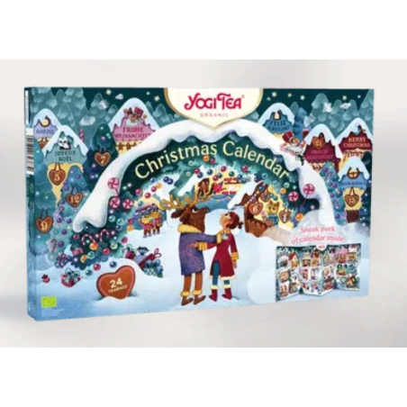 Yogi Tea Calendrier de l'avent christmas tea x 24 – Thé noir, thé vert, Rooibos, matcha, infusion, chaï – Thé Yogi Tea Finistère