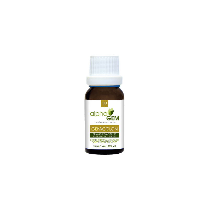 Alphagem n°19 Gem-Colon 15ml – Confort intestinal – Complexe Gemmothérapie Alphagem Finistère