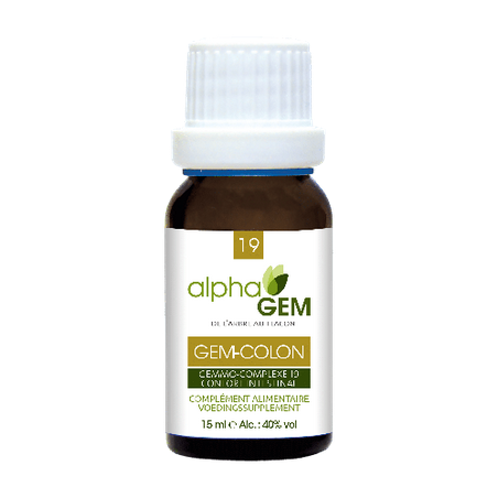 Alphagem n°19 Gem-Colon 15ml – Confort intestinal – Complexe Gemmothérapie Alphagem Finistère
