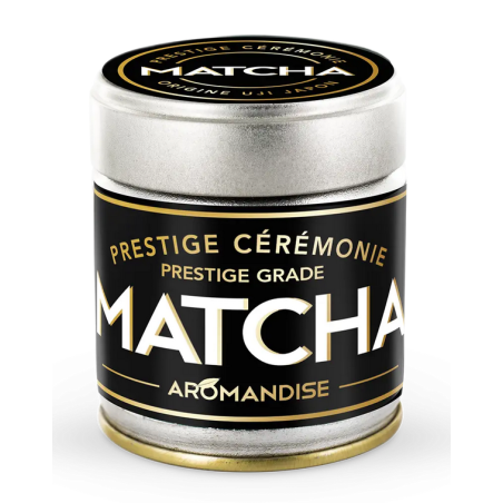 Matcha Prestige Cérémonie 30g –  Thé vert matcha Prestige, antioxydant– Thés et infusions Aromandise Finistère