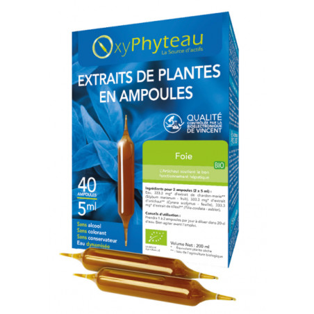Foie Oxyphyteau –  Bon fonctionnement Foie, drainage et protection– Compléments alimentaires Oxyphyteau Finistère