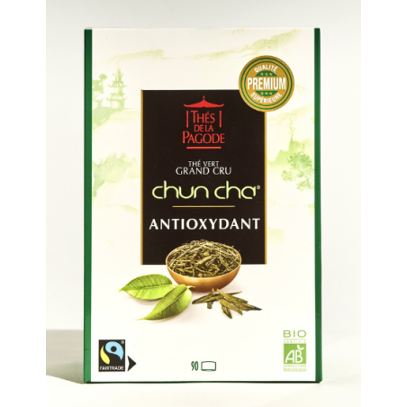 Chun Cha 90 infusettes –  Thé vert antioxydant – Thés et infusions Thés de la Pagode