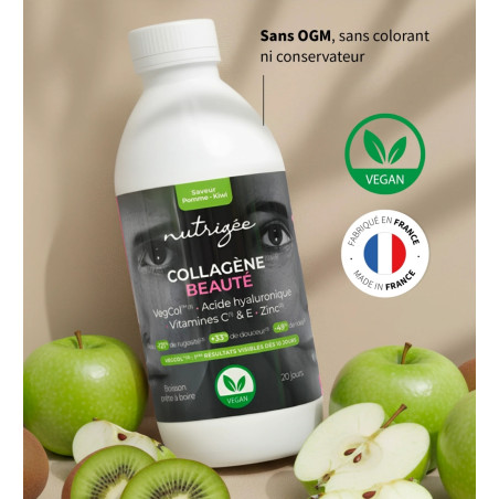 Collagène Beauté Végan 500ml – Peau, ongles, cheveux – Compléments alimentaires Nutrigée Finistère