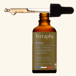 Terraphy Stress –  Reishi, Shiitaké, Ashwagandha, Magnésium – Compléments Stress Terraphy Finistère