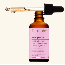 Terraphy Ménopause –  Reishi, Pleurote, Zinc, Vitamine B6, Actée – Compléments Femme Terraphy Finistère