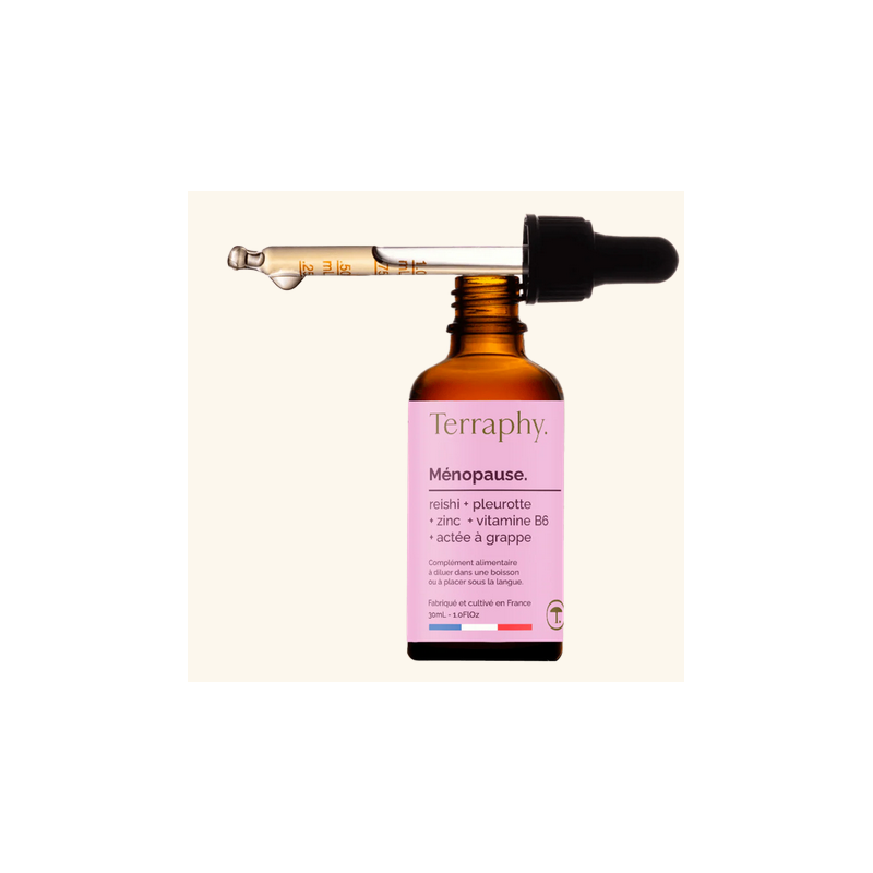 Terraphy Ménopause –  Reishi, Pleurote, Zinc, Vitamine B6, Actée – Compléments Femme Terraphy Finistère