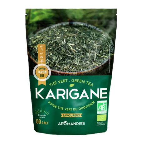 Thé Vert Karigane Sans Théine 50g–  Équilibre Acido-Basique, concentration – Thés Japonais Aromandise Finistère