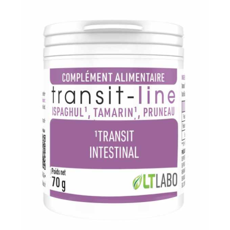 Transit-line 70g –  Transit Intestinal Ispaghul, Tamarin, Pruneau – Compléments Digestion LT Labo Finistère