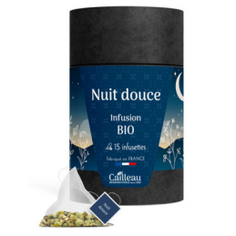 Nuit Douce Infusion Bio 15 Infusettes –  Oranger, Camomille, Coquelicot – Infusion et thés Cailleau Herboristerie Finistère