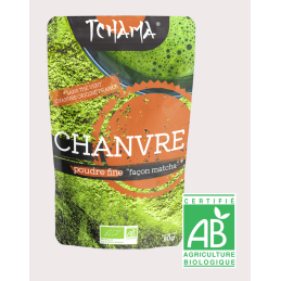Tchama Chanvre Poudre 50g –  Poudre Fine Façon Matcha – Thés et Infusions Écoidées Finistère