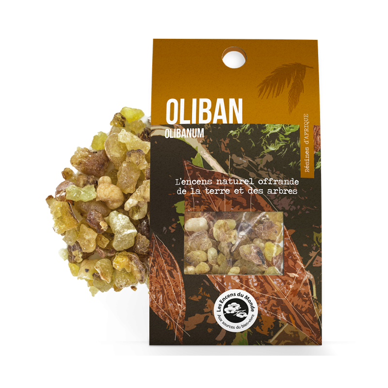 Résine d'Oliban de chez Aromandise. Sachet 50g