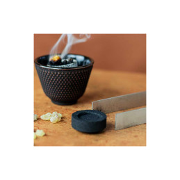Charbon pour résines Aromandise dans un brûle résine