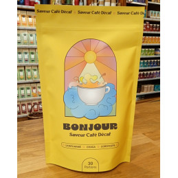 Bonjour saveur Café Décaf 30 portions – Lion's Mane, Chaga, Cordyceps – Complément alimentaire Bonjour Finistère