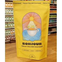 Bonjour saveur Chocolat Gourmand 30 portions – Lion's Mane, Chaga, Cordyceps – Complément alimentaire Bonjour Finistère