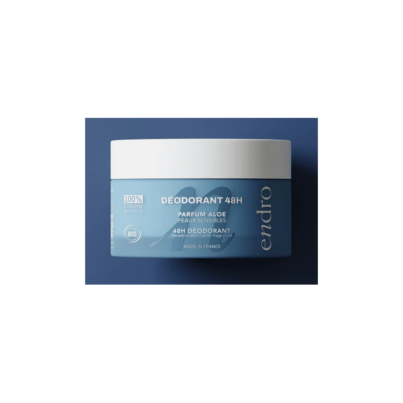 Déodorant Baume 48h Parfum Aloe  –  Anti-odeur, peaux sensibles – Soins Aisselles Endro Cosmétiques Finstère