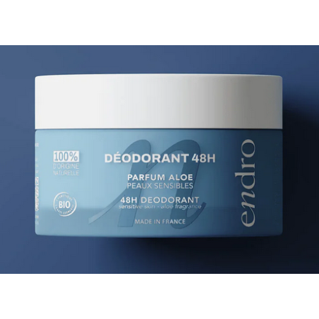 Déodorant Baume 48h Parfum Aloe  –  Anti-odeur, peaux sensibles – Soins Aisselles Endro Cosmétiques Finstère