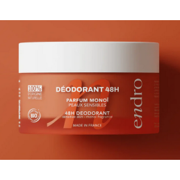 Déodorant Baume 48h Parfum Monoï  –  Anti-odeur, peaux sensibles – Soins Aisselles Endro Cosmétiques Finstère