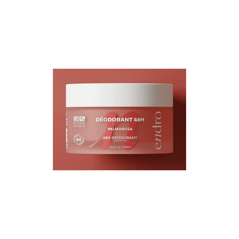 Déodorant Baume 48h Parfum Palmarosa  –  Anti-odeur, transpiration excessive – Soins Aisselles Endro Cosmétiques Finstère
