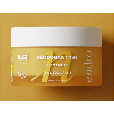 Déodorant Baume 48h Parfum Bergamote  –  Anti-odeur, peaux normales – Soins Aisselles Endro Cosmétiques Finstère
