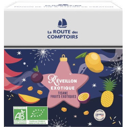 Réveillon exotique 80g, tisane fruits exotiques de La Route des Comptoirs