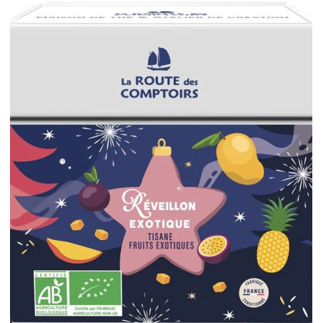 Réveillon exotique 80g, tisane fruits exotiques de La Route des Comptoirs