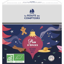 Pain d'épices 80g thé noir épicé & Miel de la Route des Comptoirs