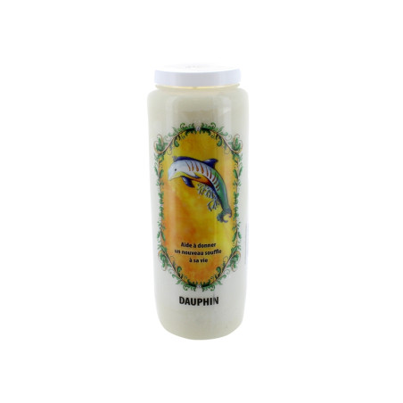 Bougie en cire 100g végétale Neuvaine Totem Dauphin