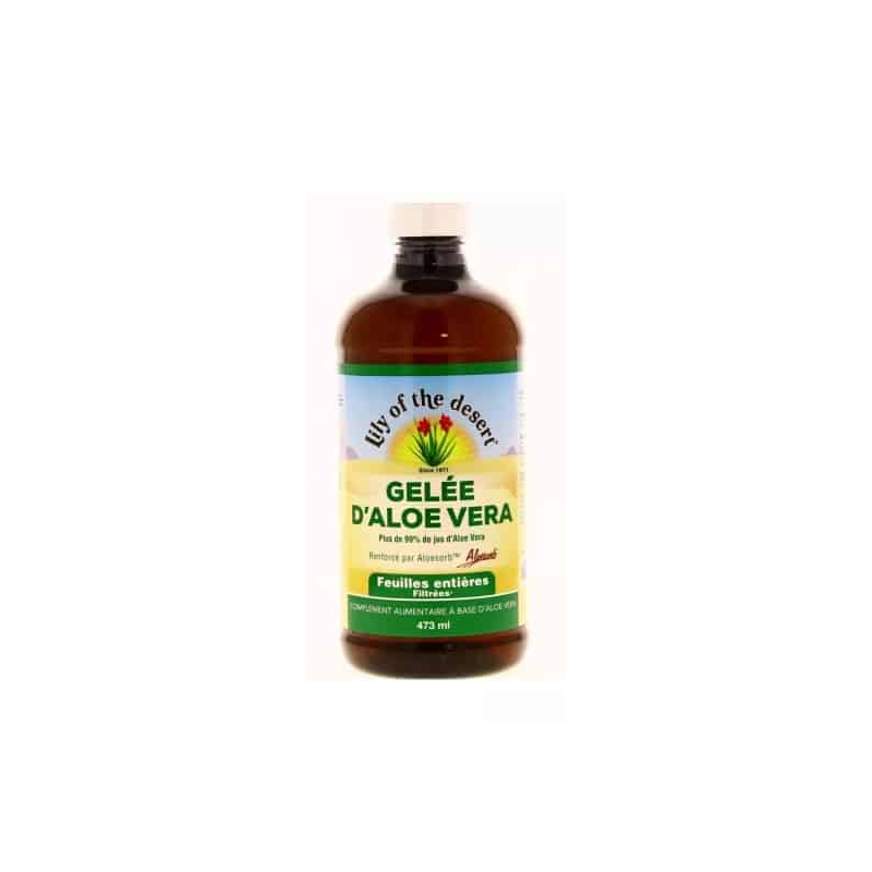 Gelée Aloe Vera Feuille 473ml –  Système digestif & immunité – Gelées, Gels et Jus Aloe Vera Lily Of The Desert Finistère