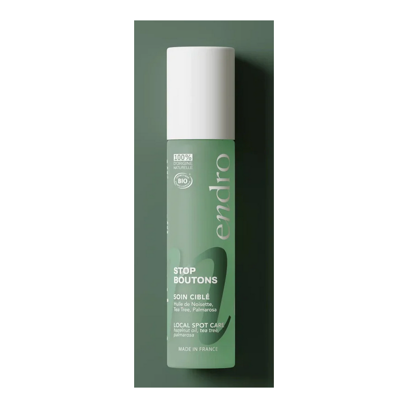 Stop Boutons Routine Purifiante  –  Huile de Noisette, Tea Tree, Palmarosa – Soins Visage Endro Cosmétiques Finstère
