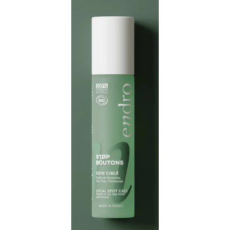 Stop Boutons Routine Purifiante  –  Huile de Noisette, Tea Tree, Palmarosa – Soins Visage Endro Cosmétiques Finstère