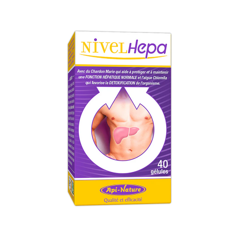 NivelHepa 40 Gélules –  Détoxification, Chardon-marie – Compléments alimentaires Détox Api-Nature Finistère