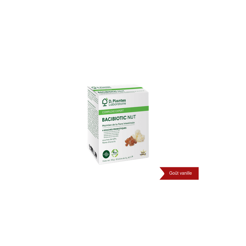 Bacibiotic Nut – Flore intestinale – Compléments immunité Flore intestinale Microbiome D.Plantes Finistère
