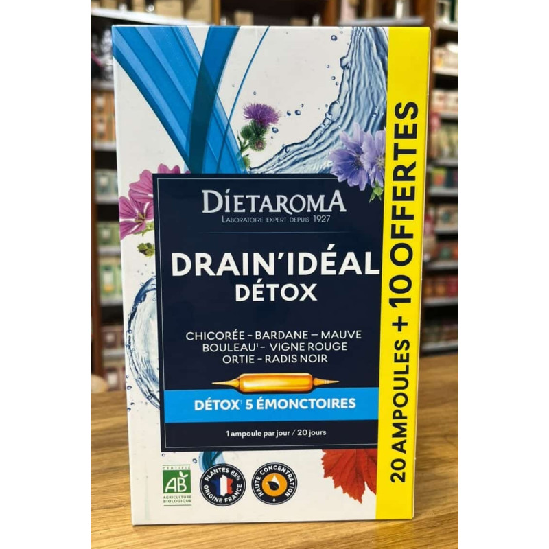 Drain'idéal Détox Drainage – Détox, Elimination, Excès alimentaires– Cure détox Dietaroma Finistère