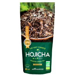 Hojicha Thé Vert Torréfié 40g – Thé Bancha Grillé, Fortifiant, – Thé Japonais Aromandise Finistère