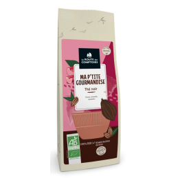 Ma P'tite Gourmandise Thé Noir 100g –  Cacao, Amande, Rhubarbe – Thés Noirs La Route des Comptoirs Finistère