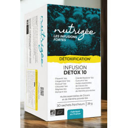Infusion Détox 10 –  Détoxification, Foie -Intestin – Tisanes et Infusions Détox Nutrigée Finistère