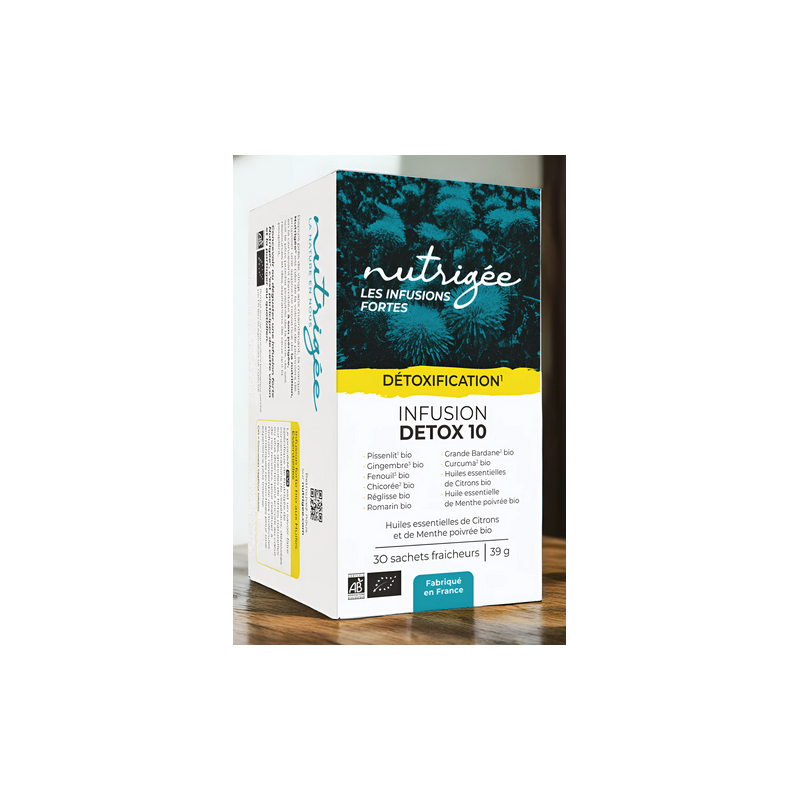Infusion Détox 10 –  Détoxification, Foie -Intestin – Tisanes et Infusions Détox Nutrigée Finistère