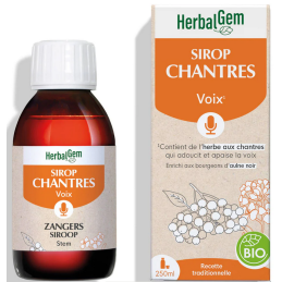 Sirop Chantres Voix 250ml –  Adoucit et apaise – Complexe Gemmo Herbalgem Finistère