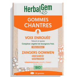 Gommes Chantres Voix Enrouée –  Adoucit le gorge – Complexe Gemmo Voix Herbalgem Finistère