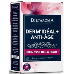 Derm'Idéal+ Anti-Âge – Jeunesse de la peau, 60 comprimés – Compléments Peau Dietaroma Finistère